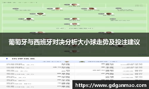 葡萄牙与西班牙对决分析大小球走势及投注建议